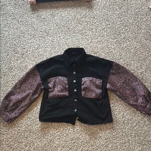 Stylish Black and Pink Women's Jacket